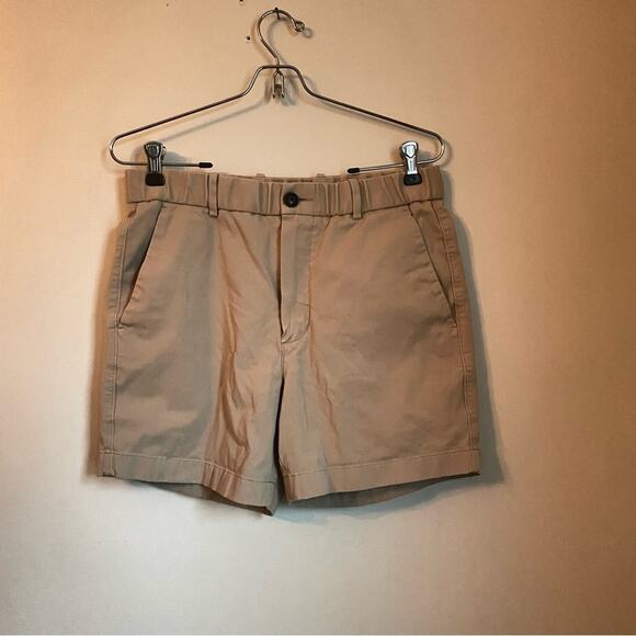 Everlane Uniform Tan Buttoned Shorts - Picture 1 of 3